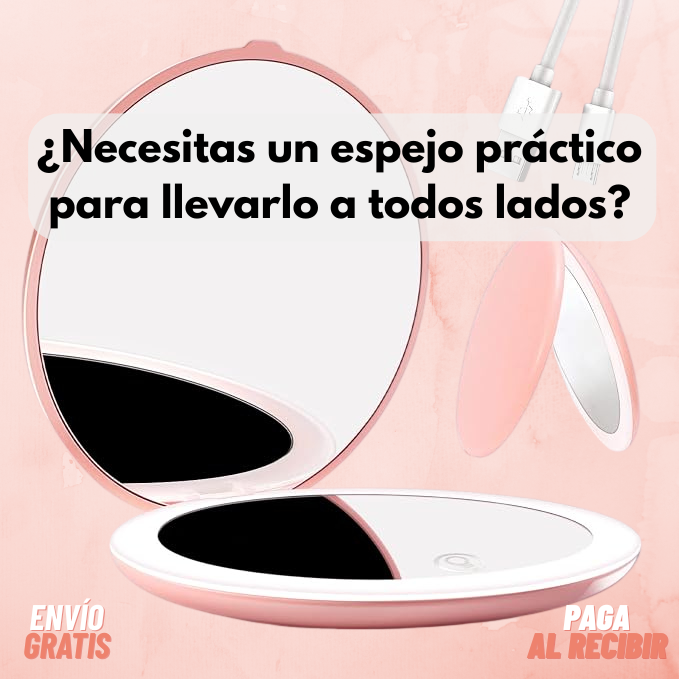 Espejo de maquillaje con luz