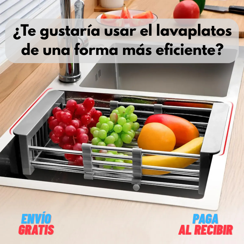 Escurridor ajustable: Más espacio y menos desorden.