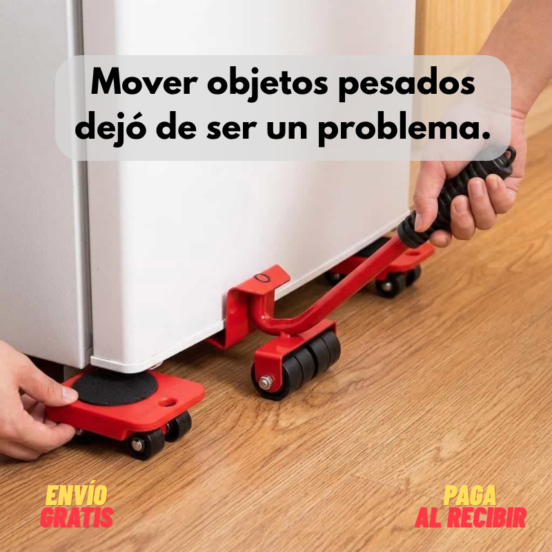 Kit levanta muebles: Traslada objetos pesados sin esfuerzo.