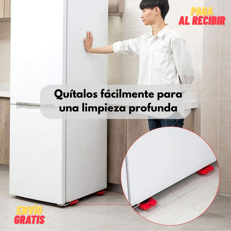 Kit levanta muebles: Traslada objetos pesados sin esfuerzo.