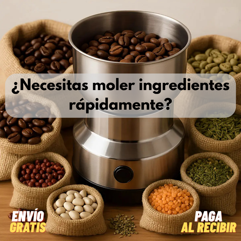 Moledor eléctrico: Muele rápidamente todo tipo de grano.