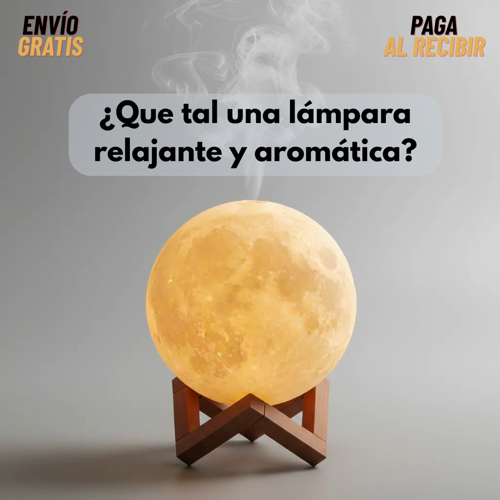 Lámpara luna con humidificador