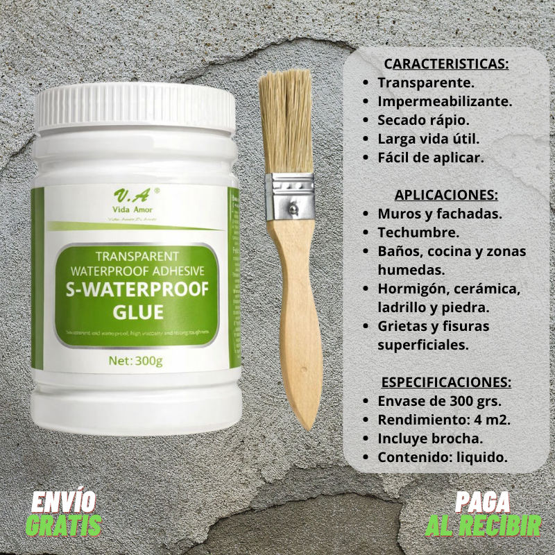 Sellador adhesivo impermeable 300 GRS